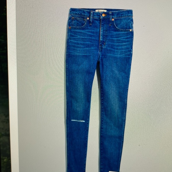Madewell 10” High Rise Skinny Magic Pockets sz 28 NWT - Picture 4 of 10